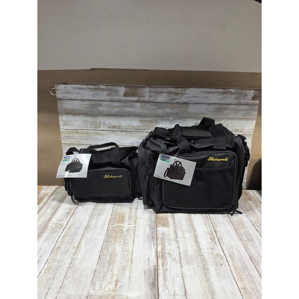 Shakespeare Sportsman Gear Bag & Mini Tote Black Water Resistant SGS-200 SMGT
